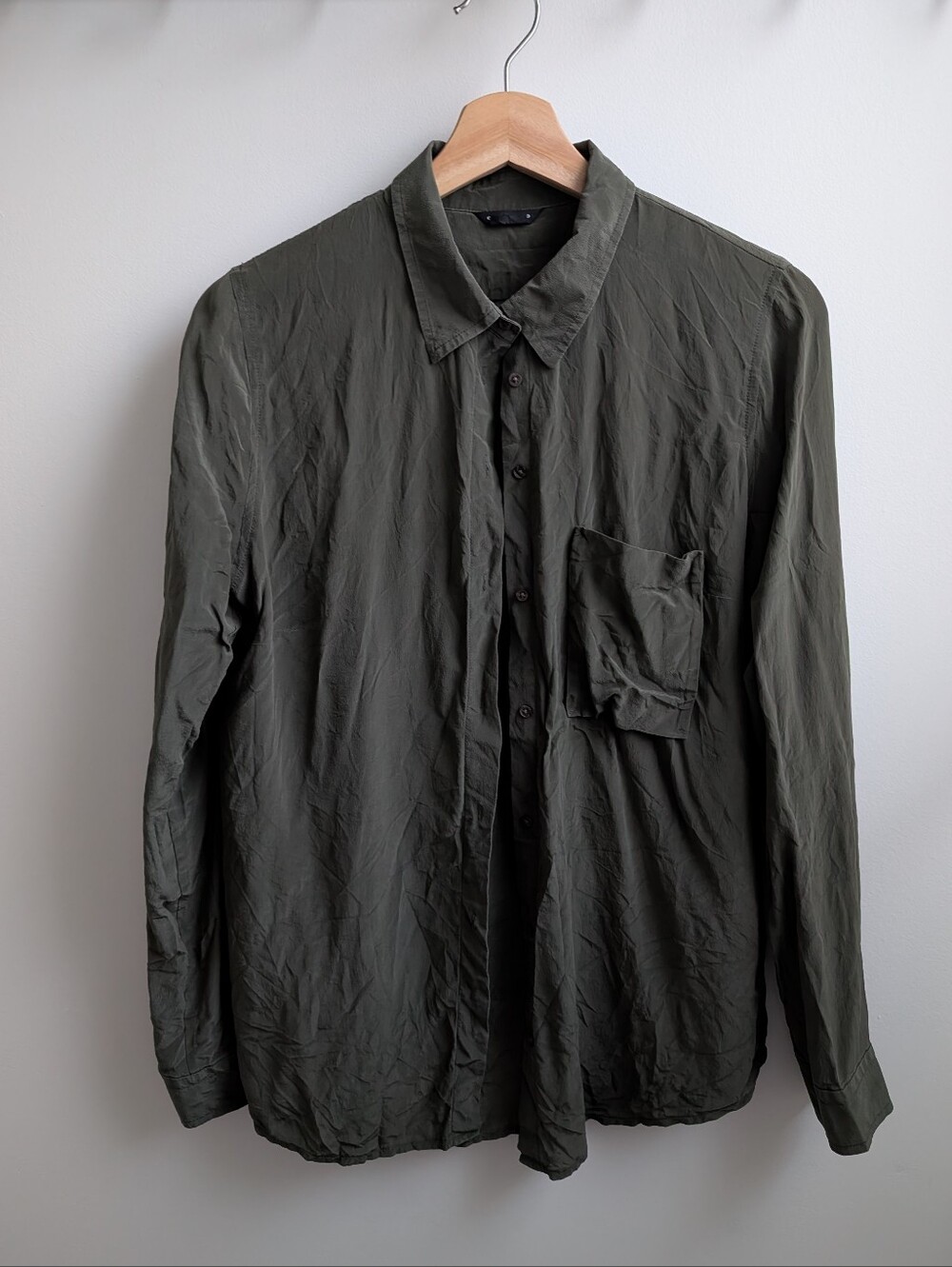 Club Monaco Silk Button Down Shirt